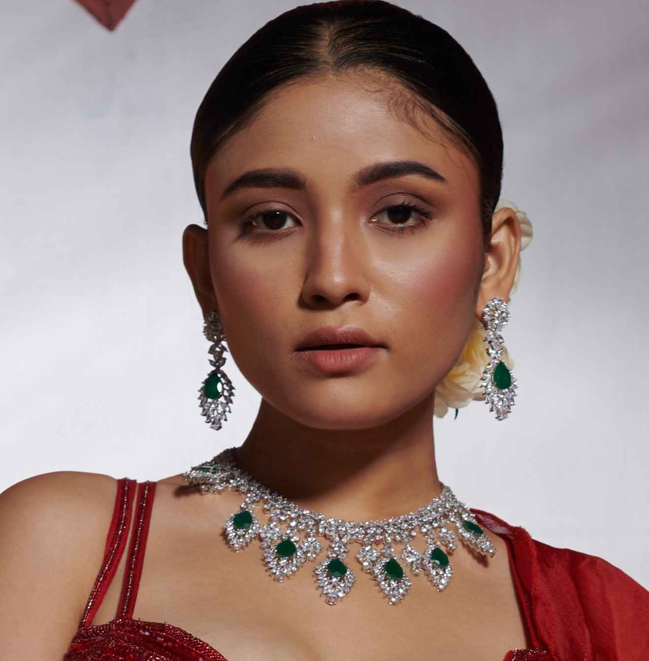 EVERLY EMERALD DIAMOND SET image 0