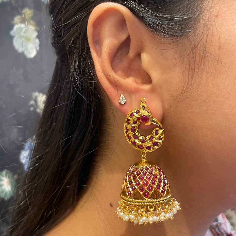 Vidiya Gold Jhumka image 0