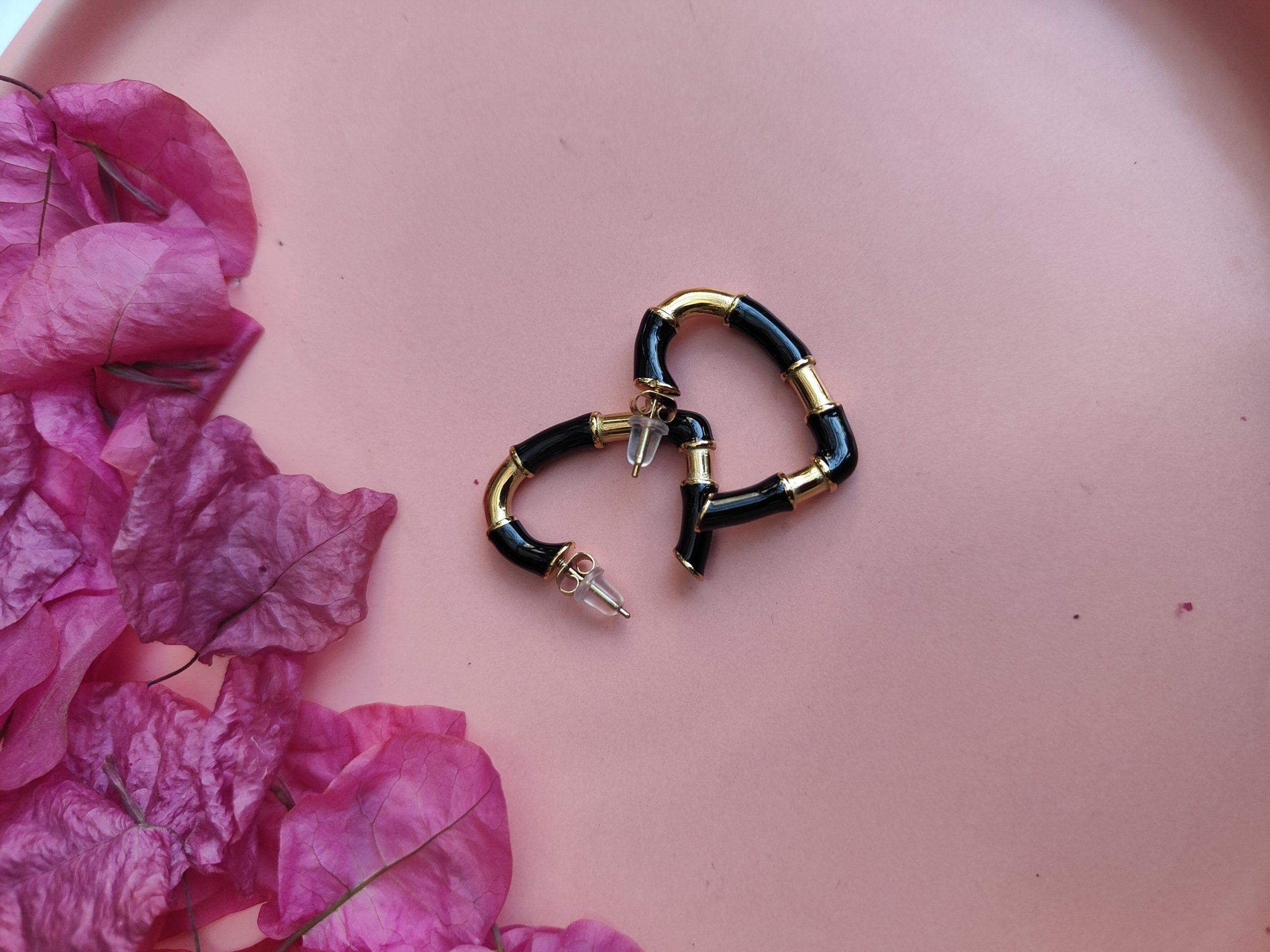 Resin Heart Shaped Earings image 0