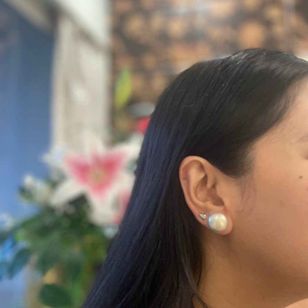 Pearl Oval 12 mm - Colour: Beige image