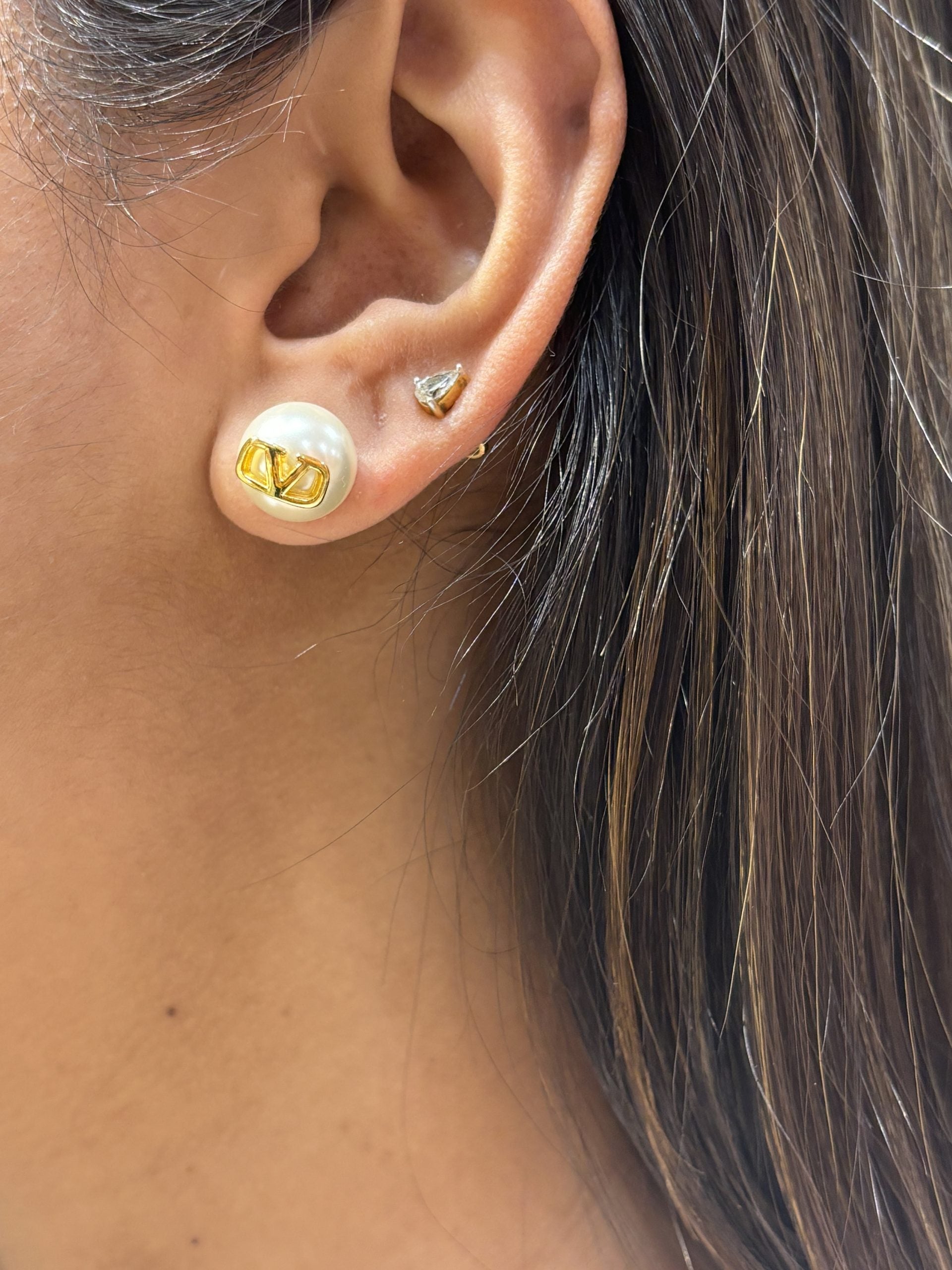 Valentino pearl studs image 1