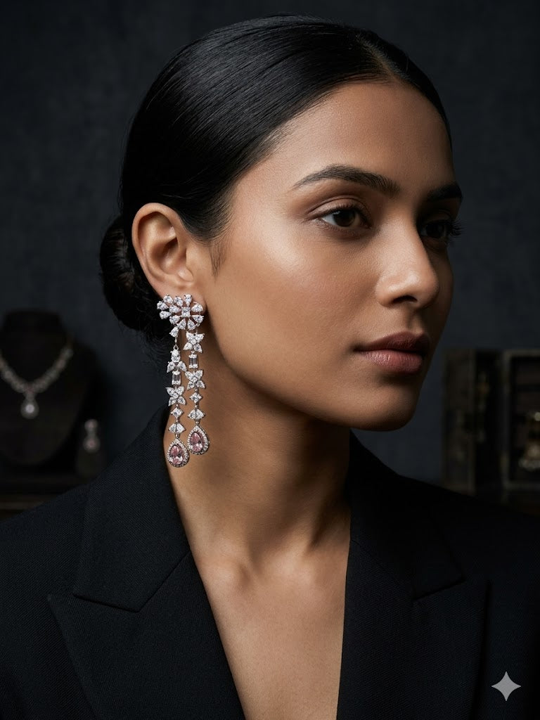 LUNA LONG DIAMOND EARRING