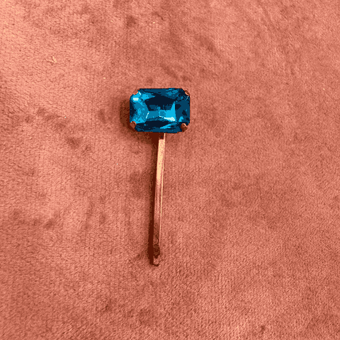 Coloured CZ Stone Clip Rectangle image 0