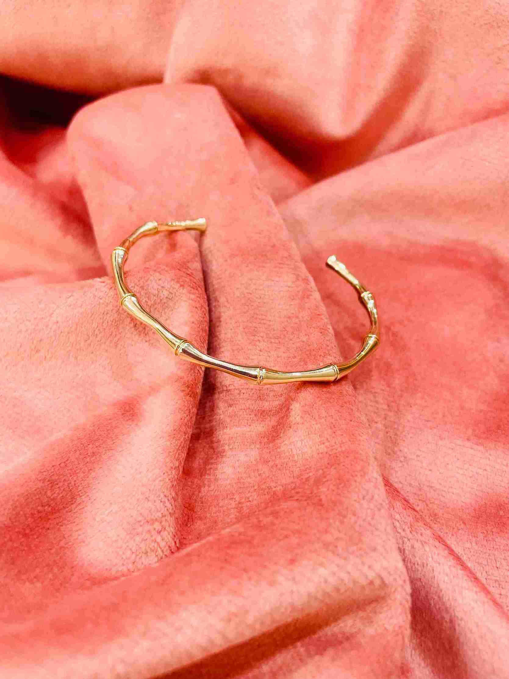 BAMBOO GOLD THIN BRACELET image 0