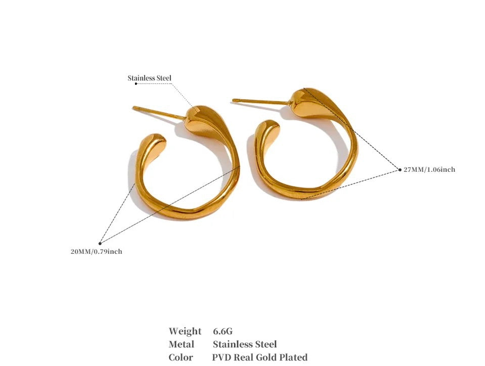 GEOMETRIC HOOPS (gold/silver) image 2