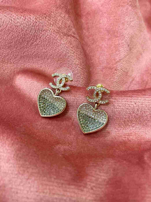 CHANEL BLACK LOVE EARRING image 0