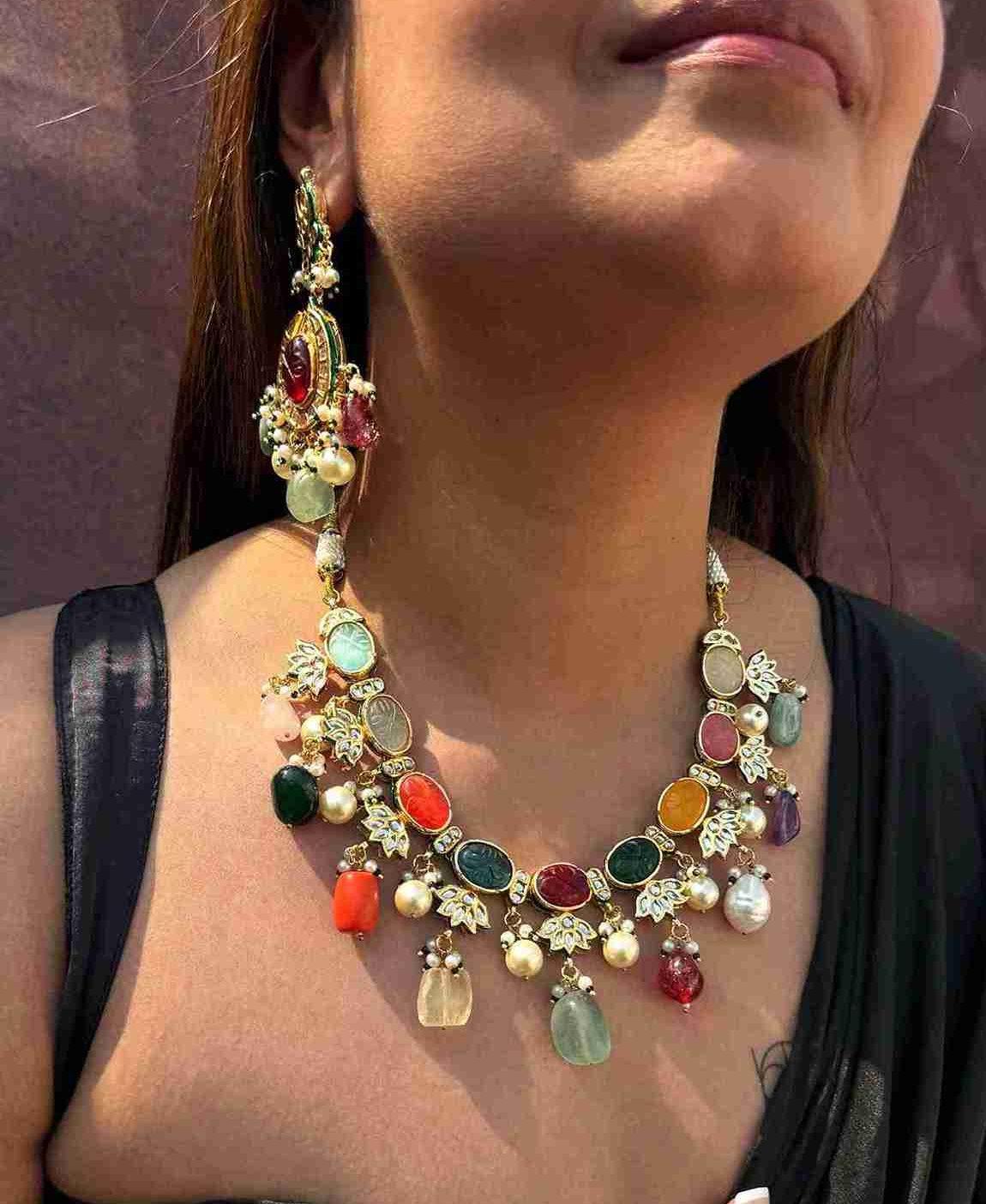 Kundan navratna set image 0