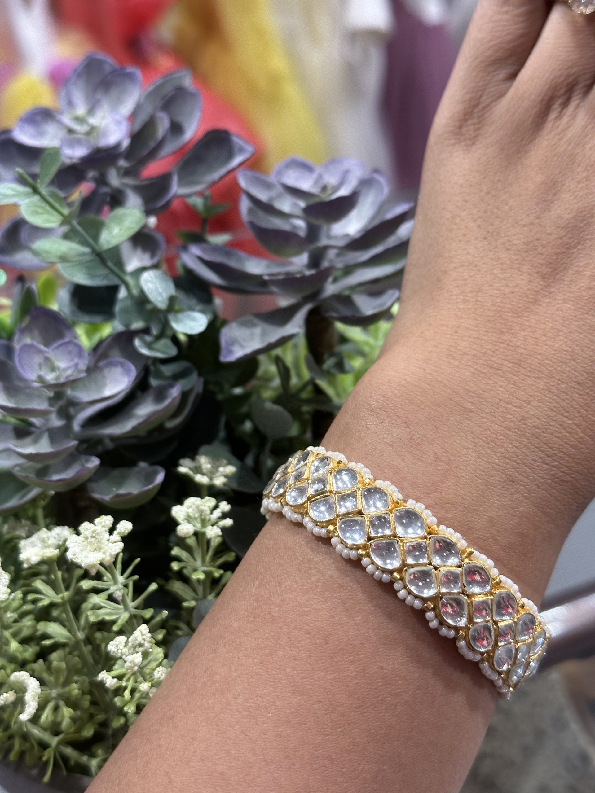 ASHFI KUNDAN POLKI BANGLE image 0