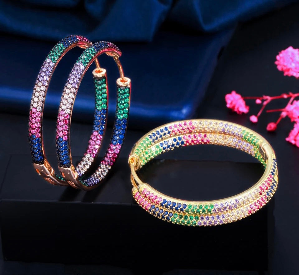 Big Round Zircon Hoops image 0