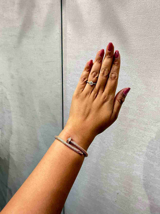 cartier nail rose gold bracelet image 0