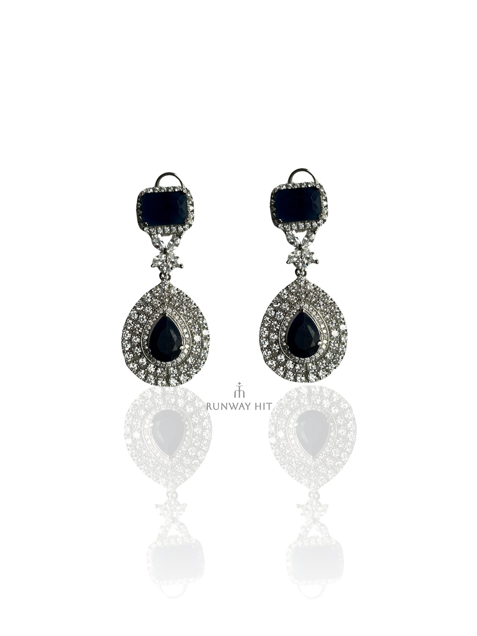 Wilma Long Blue Earring