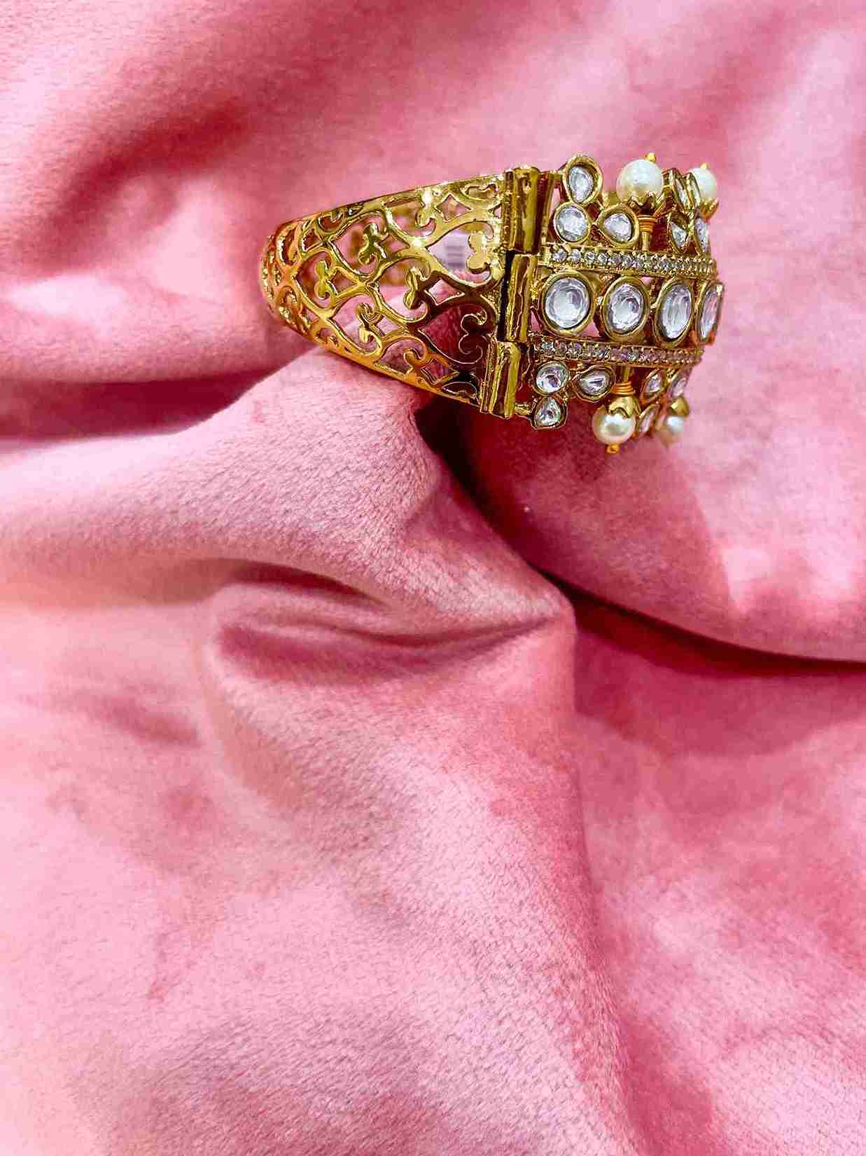 Lavya antique Polki Bracelet image 1