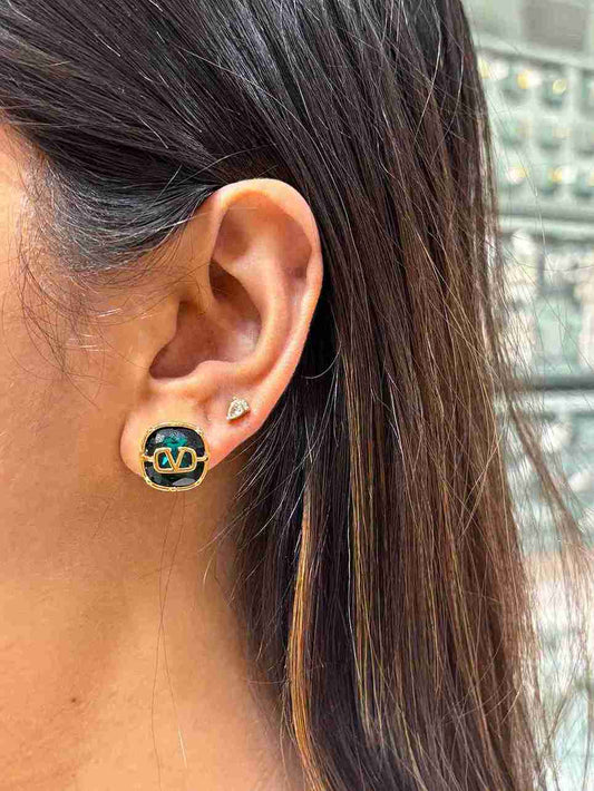 Valentino green studs image 0
