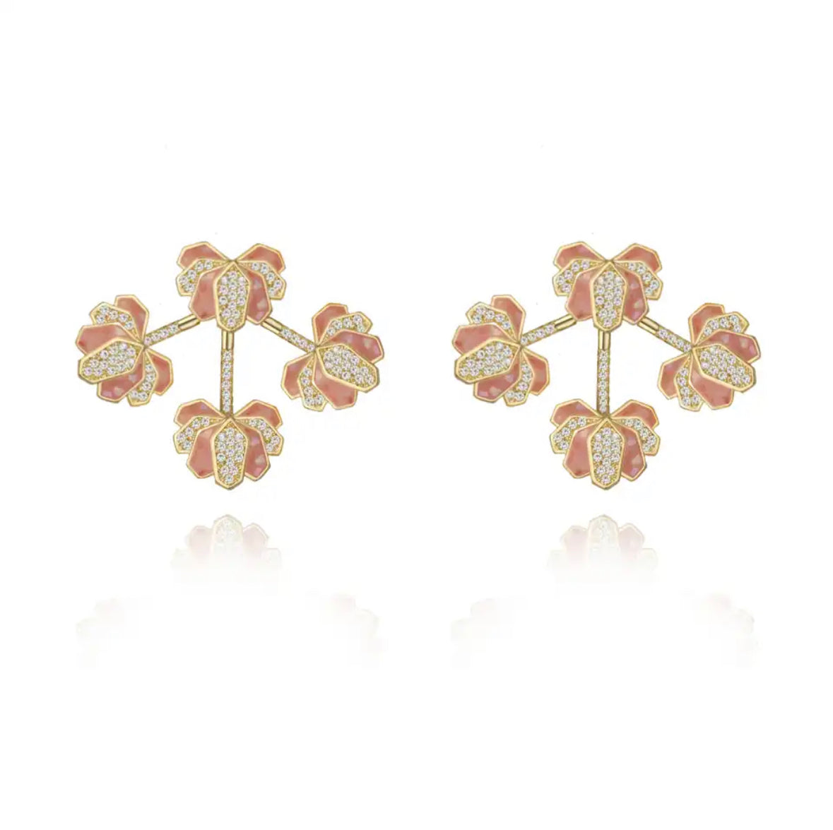 Confluence Earrings - Colour: Pink image