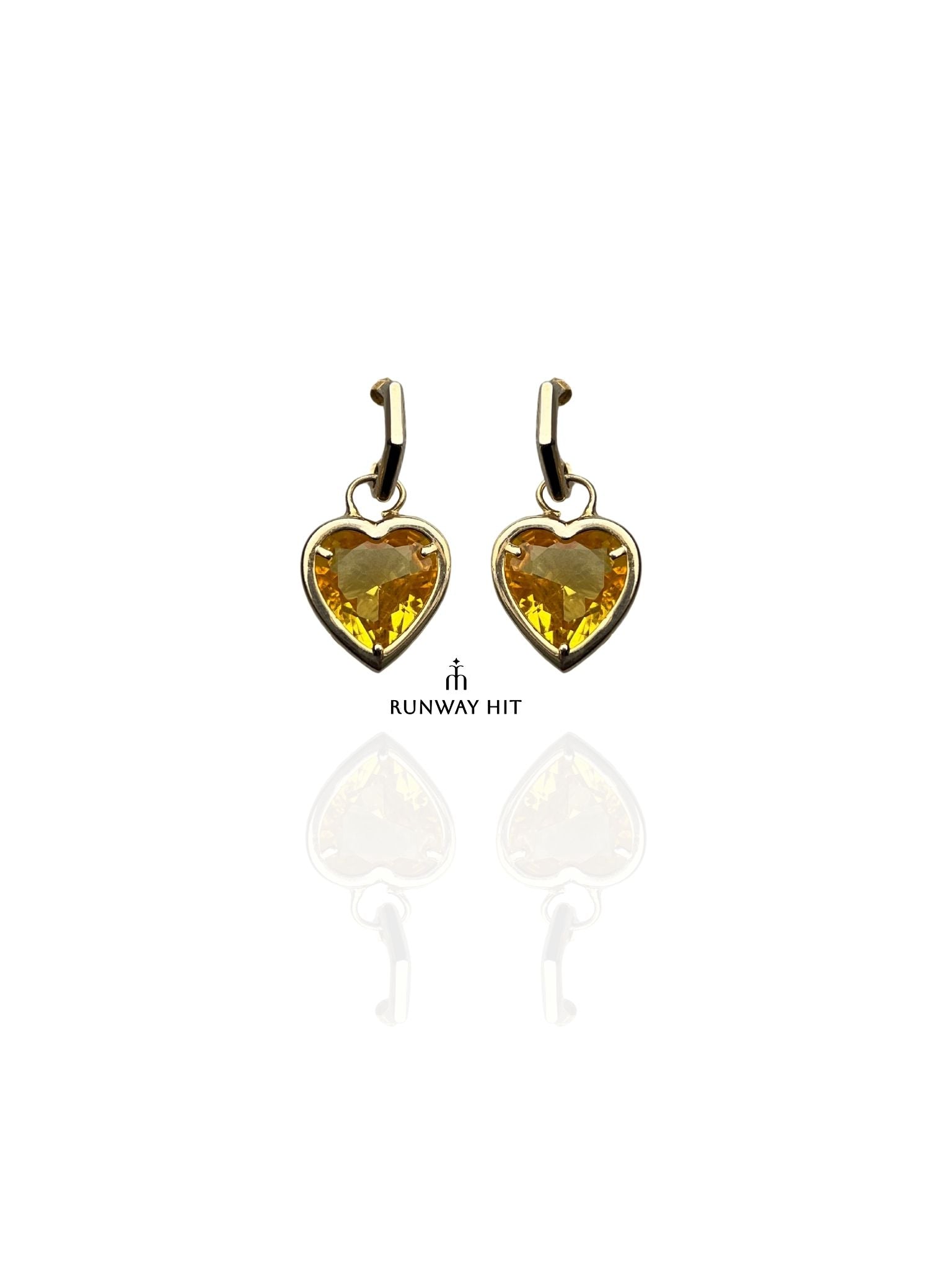 ZANE YELLOW HEART HOOPS