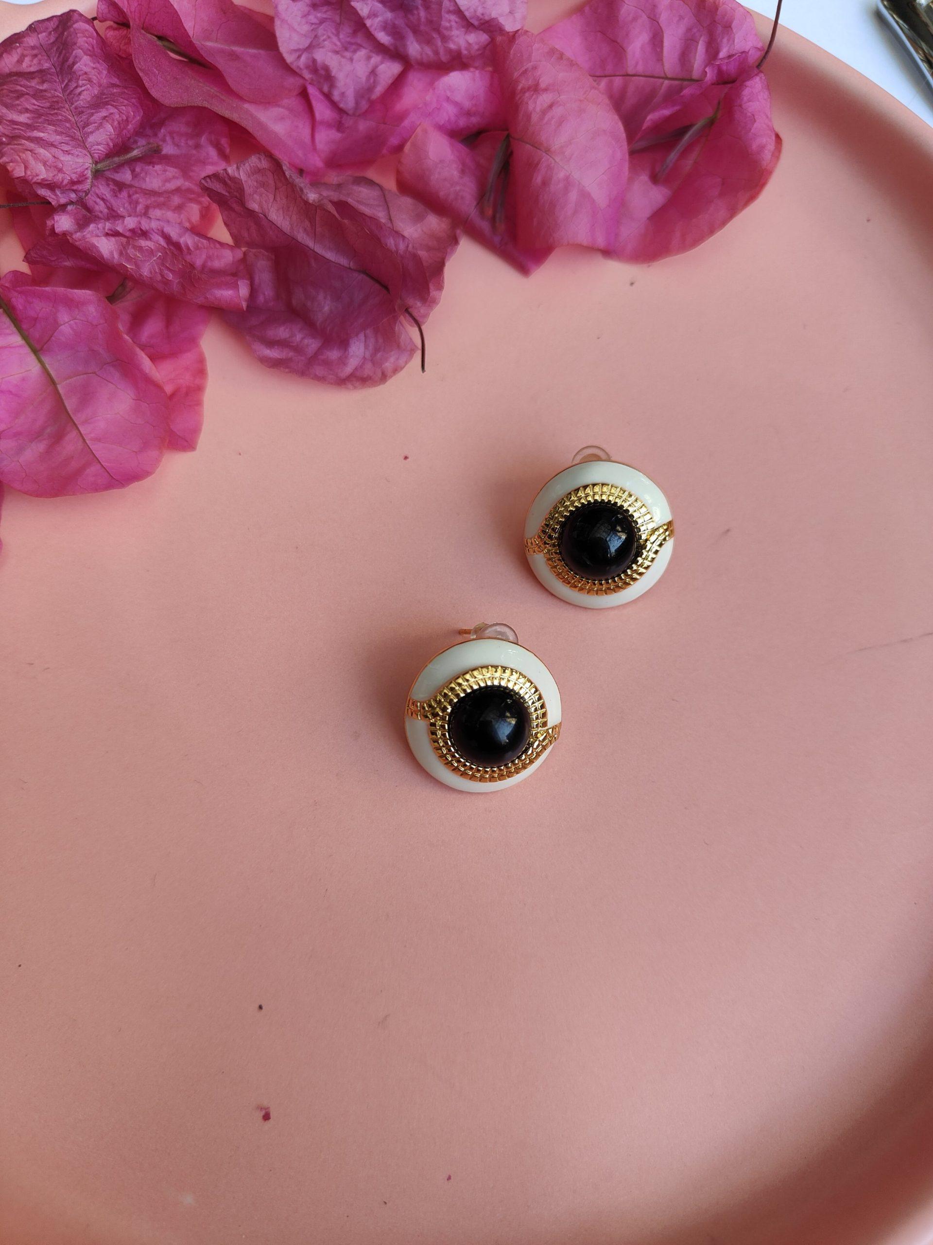 White Button Studs image 0