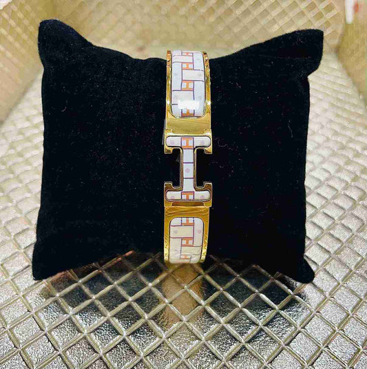 Hermes Click H White Bracelet image 0