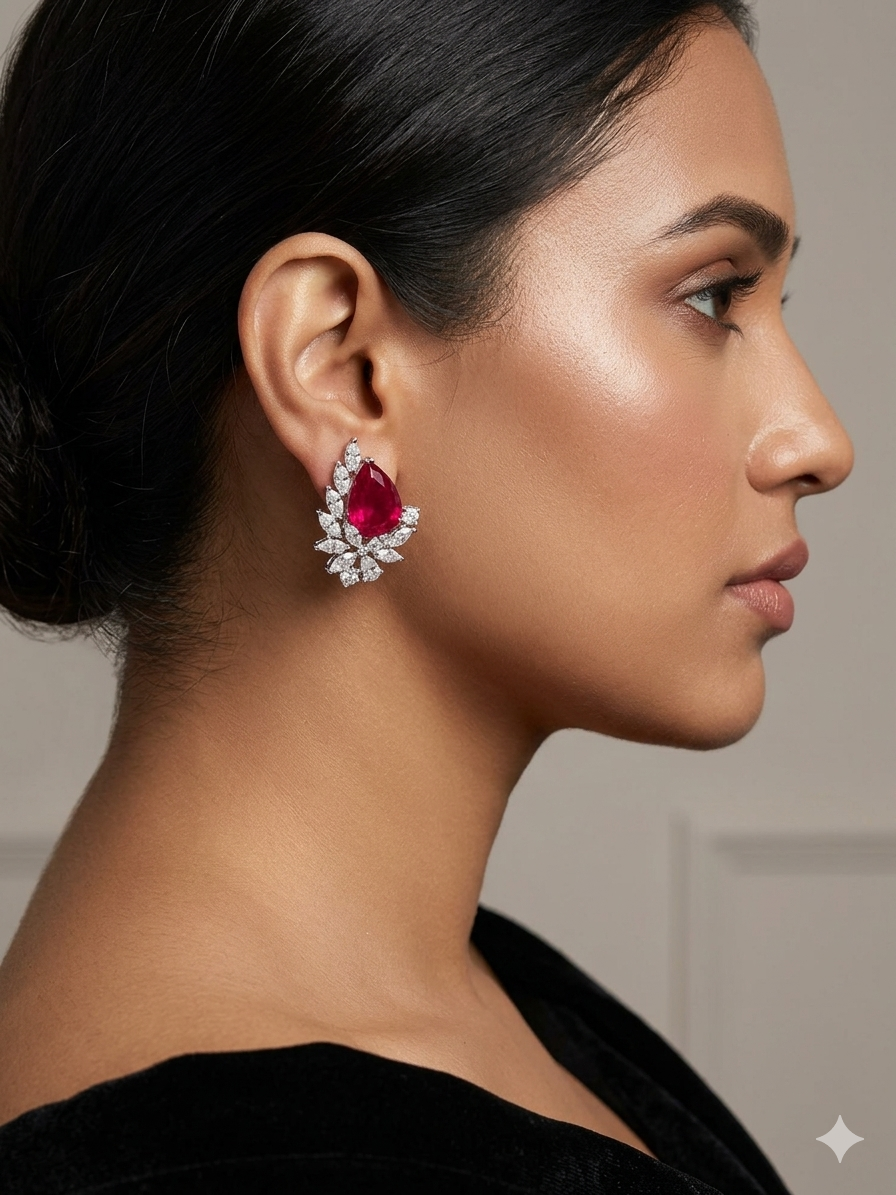 ARIA COLOURED DIAMOND STUD