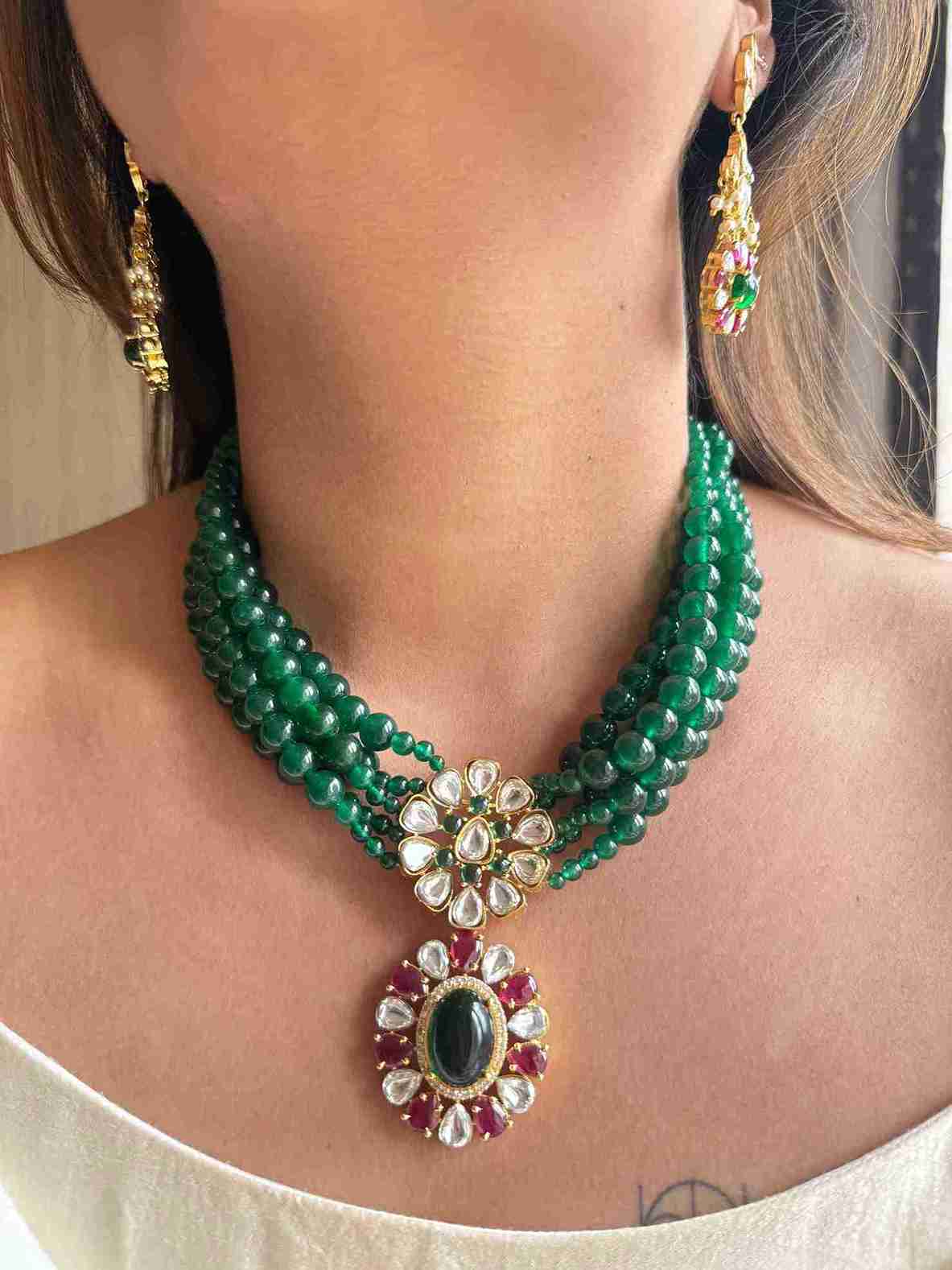 SADHNA GREEN NECKLACE