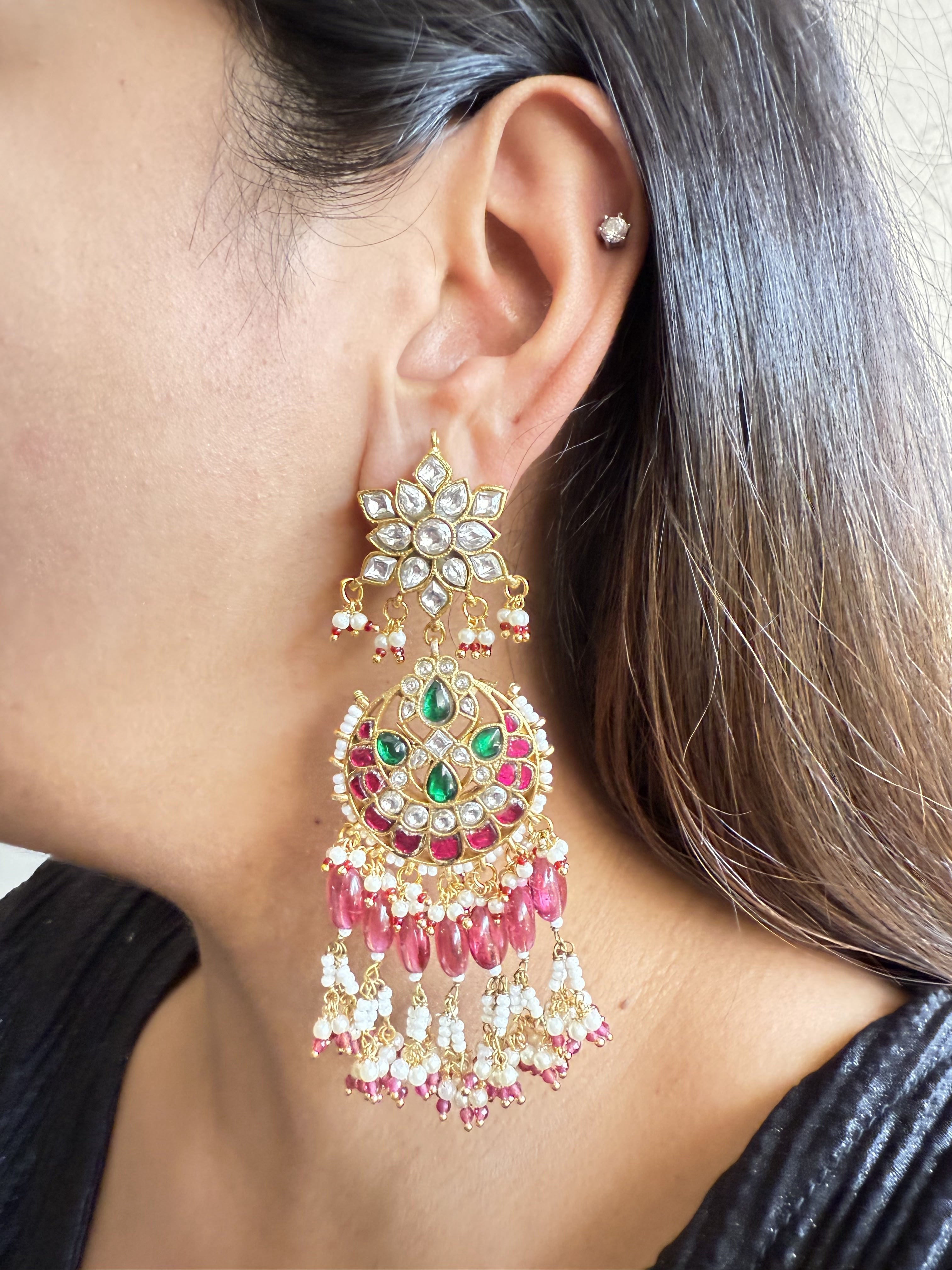 AARTI PINK LONG EARRING