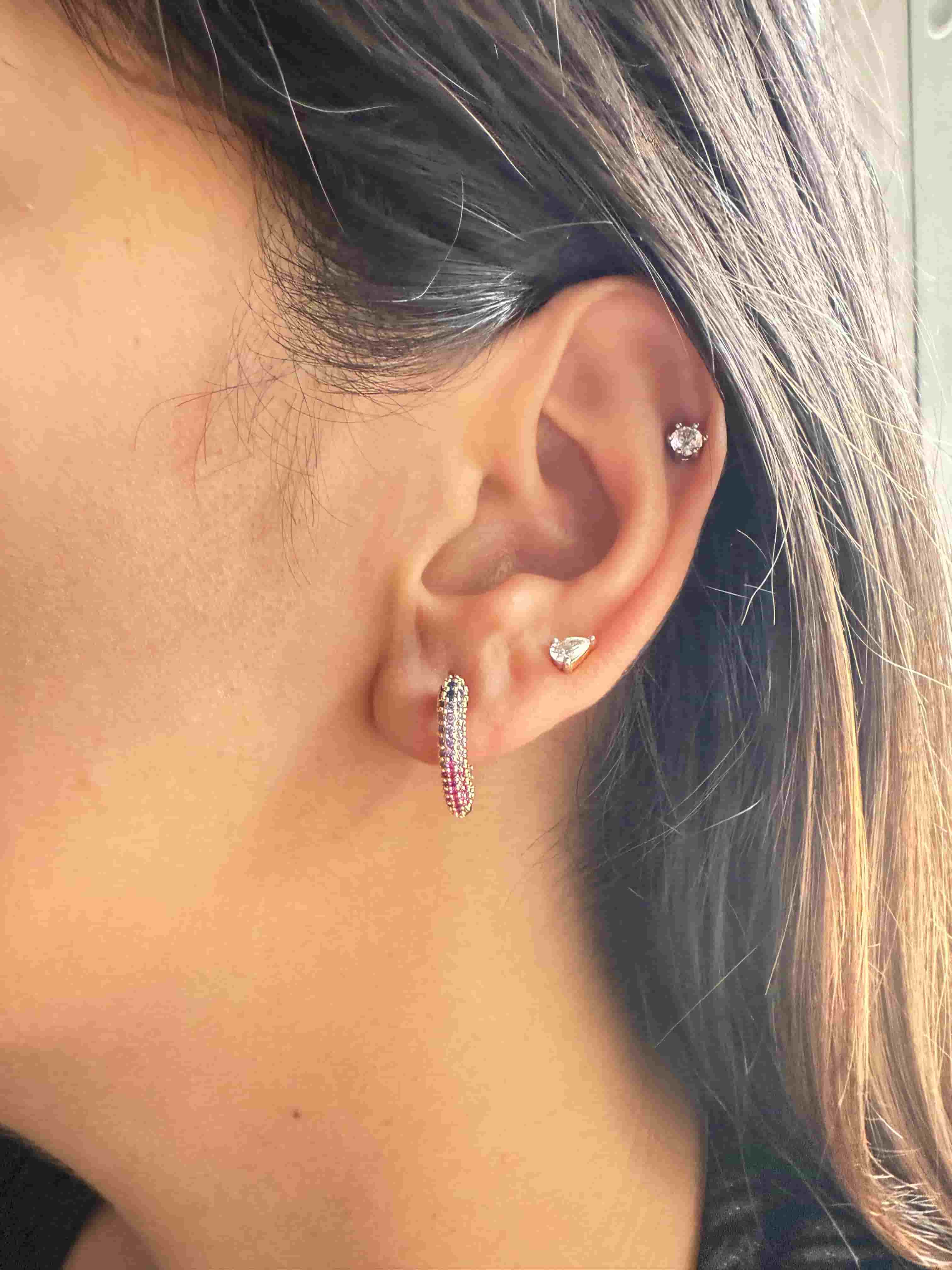 KACIE MINI HEART HOOPS