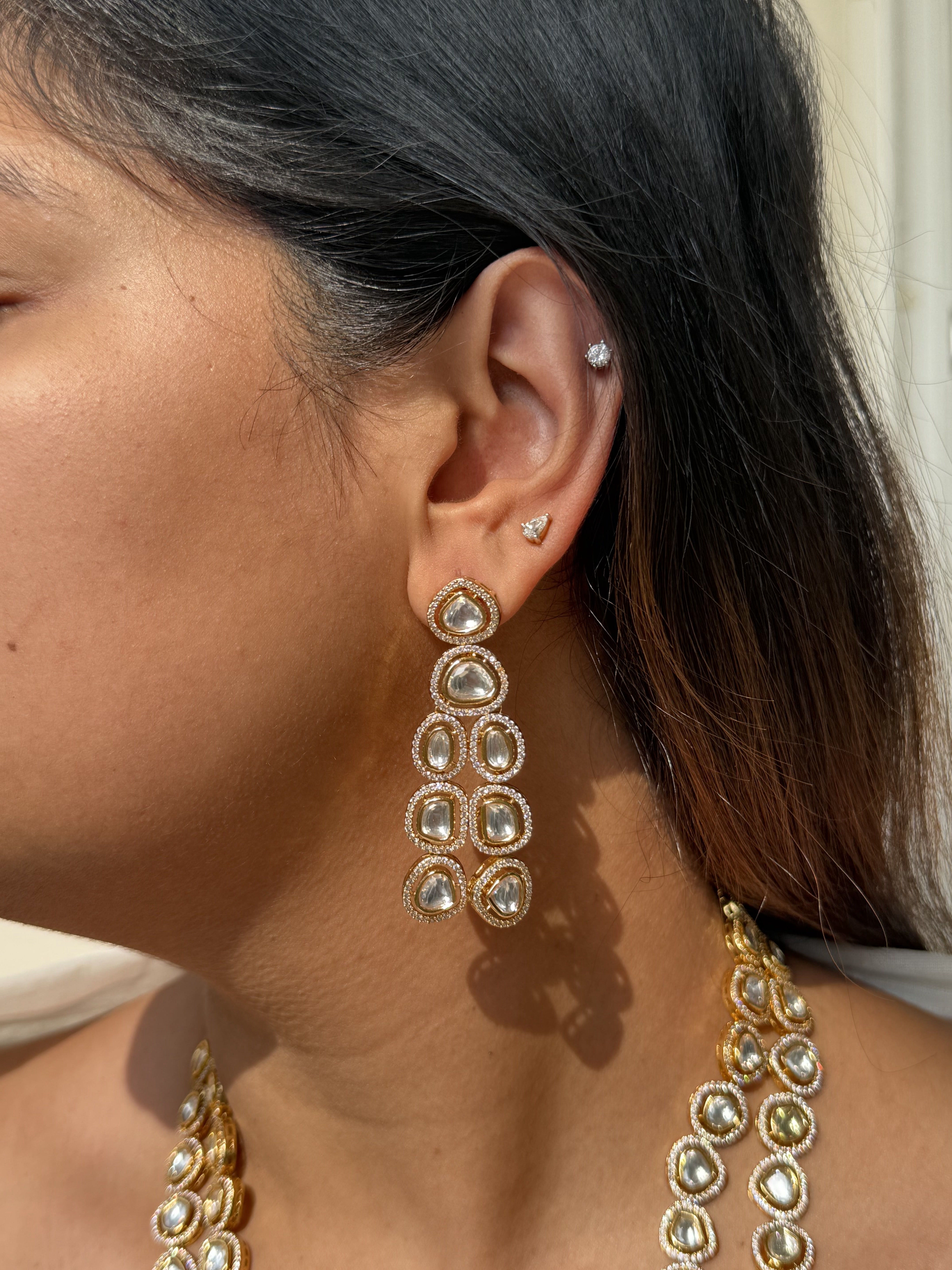 AAKRITI POLKI LONG NECKLACE