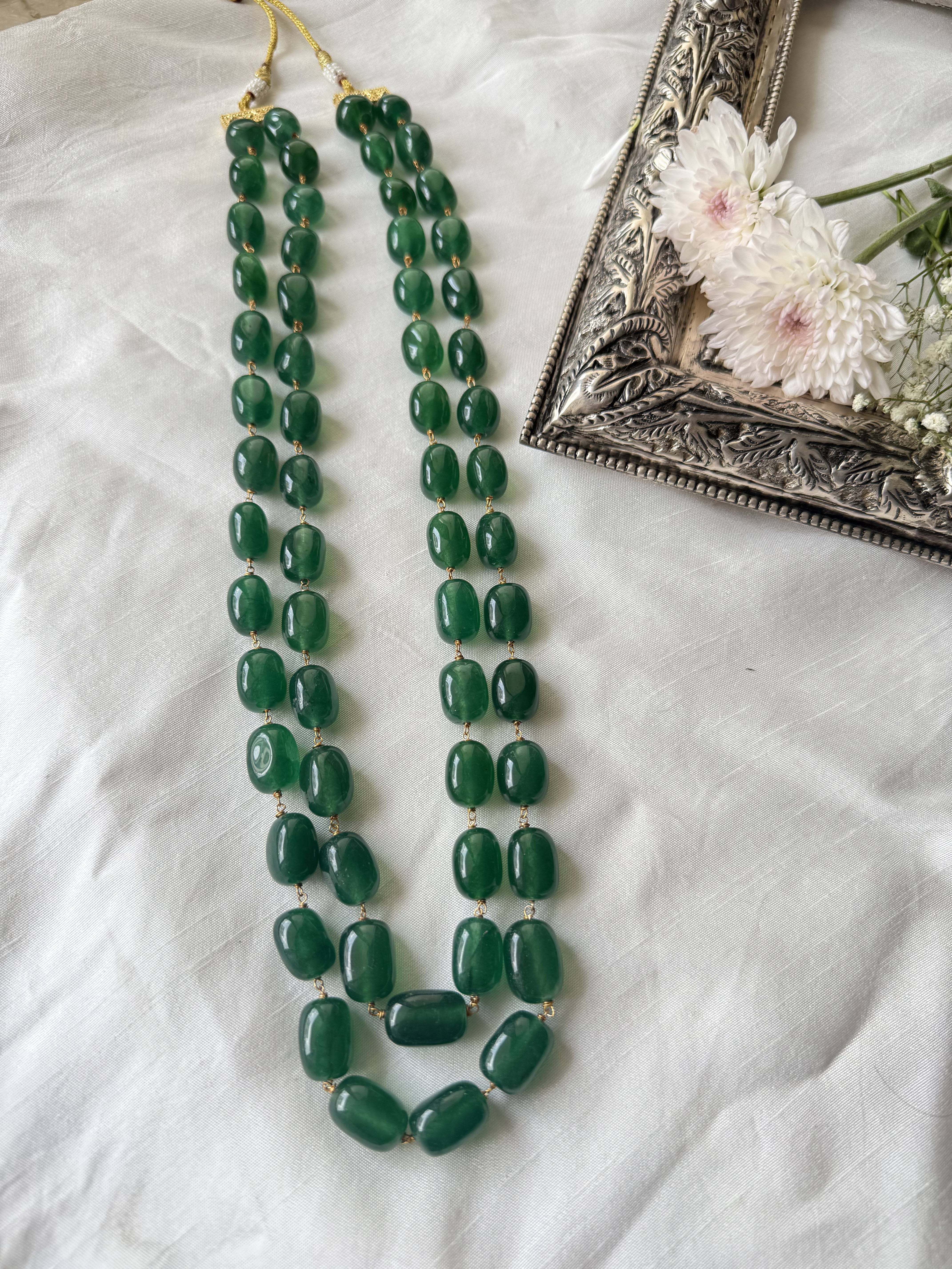 Green Double Layered Maala