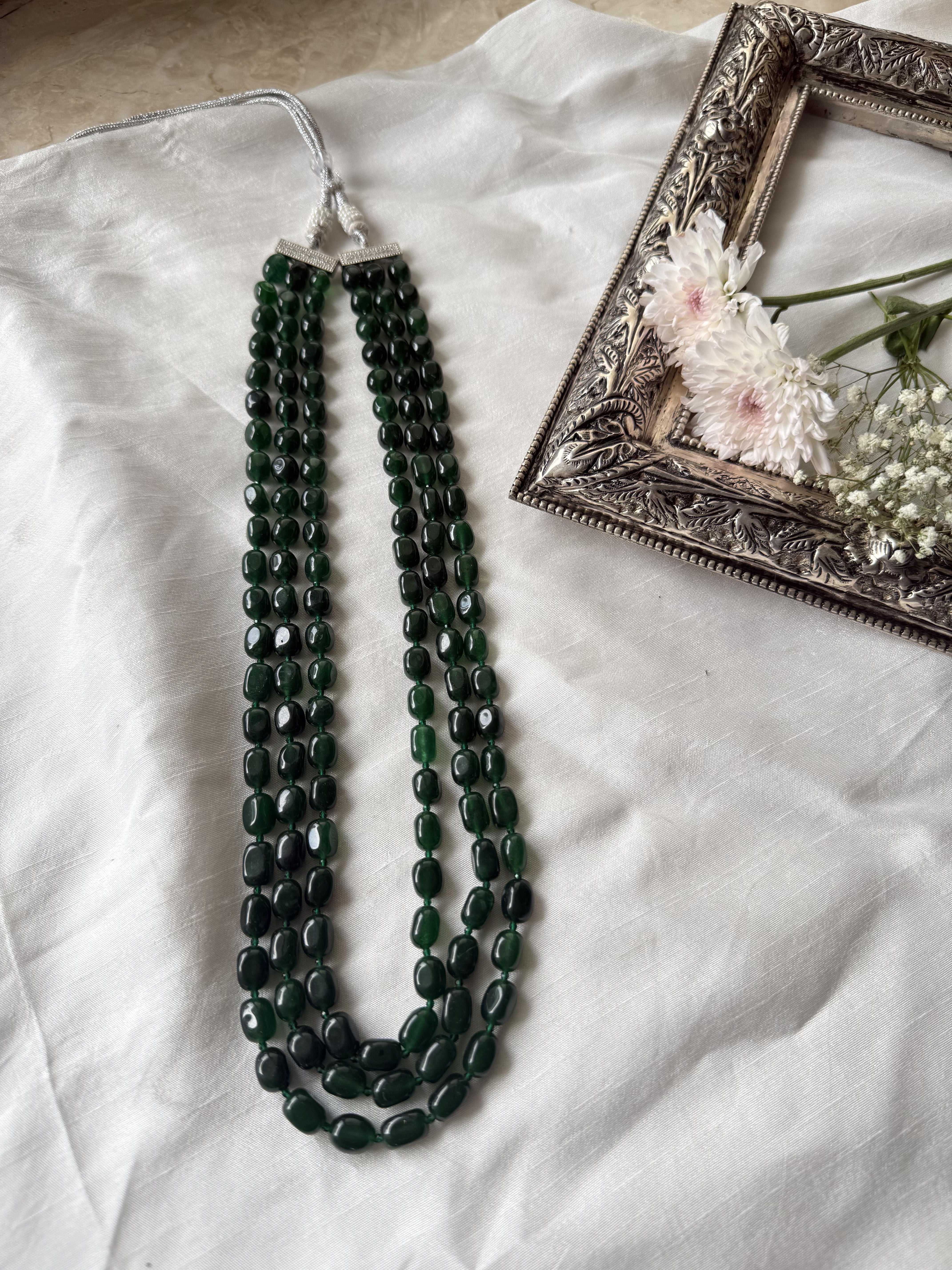 GREEN 3 LAYERED MAALA