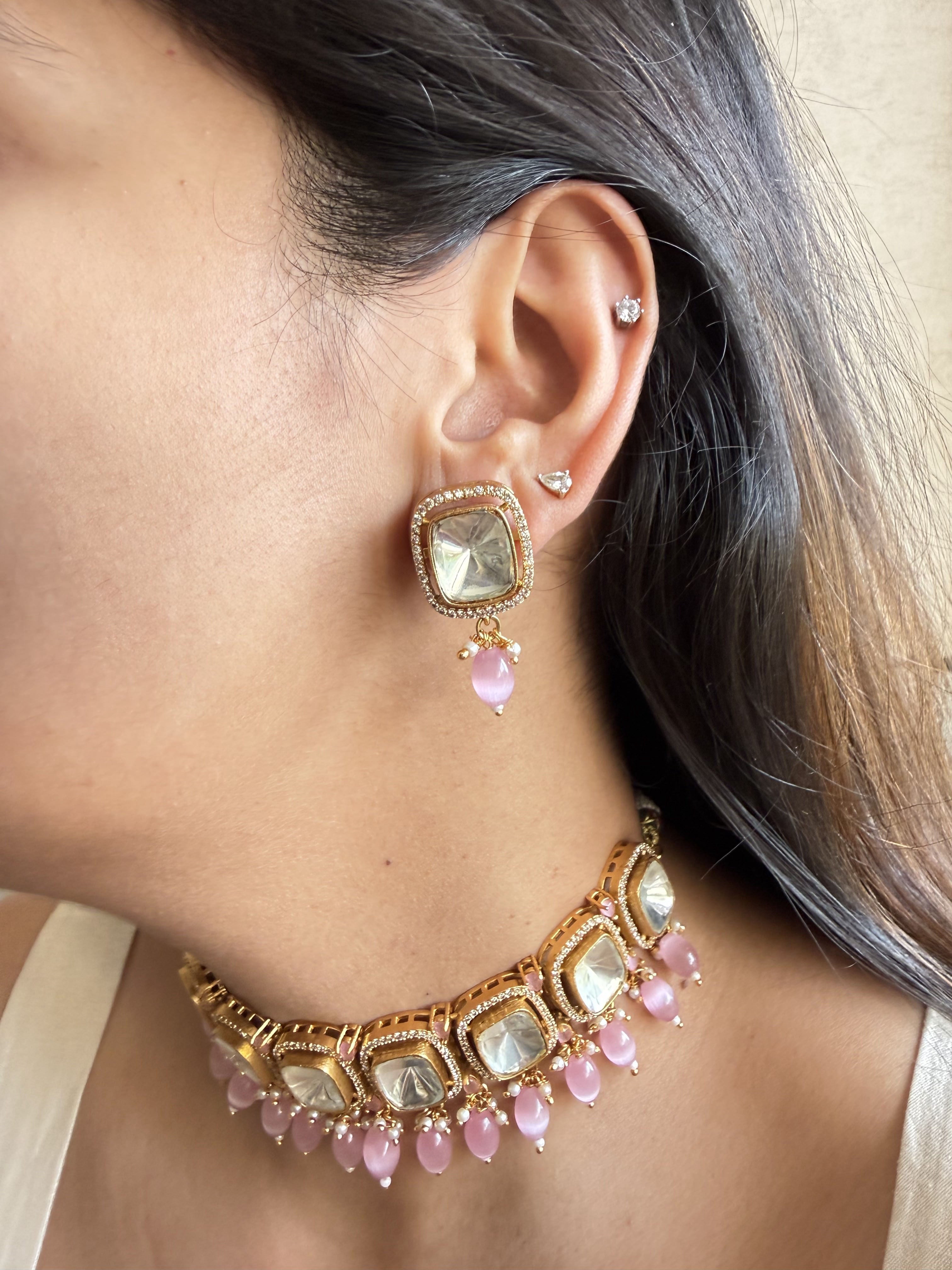 MITALI PINK KUNDAN CHOKER SET