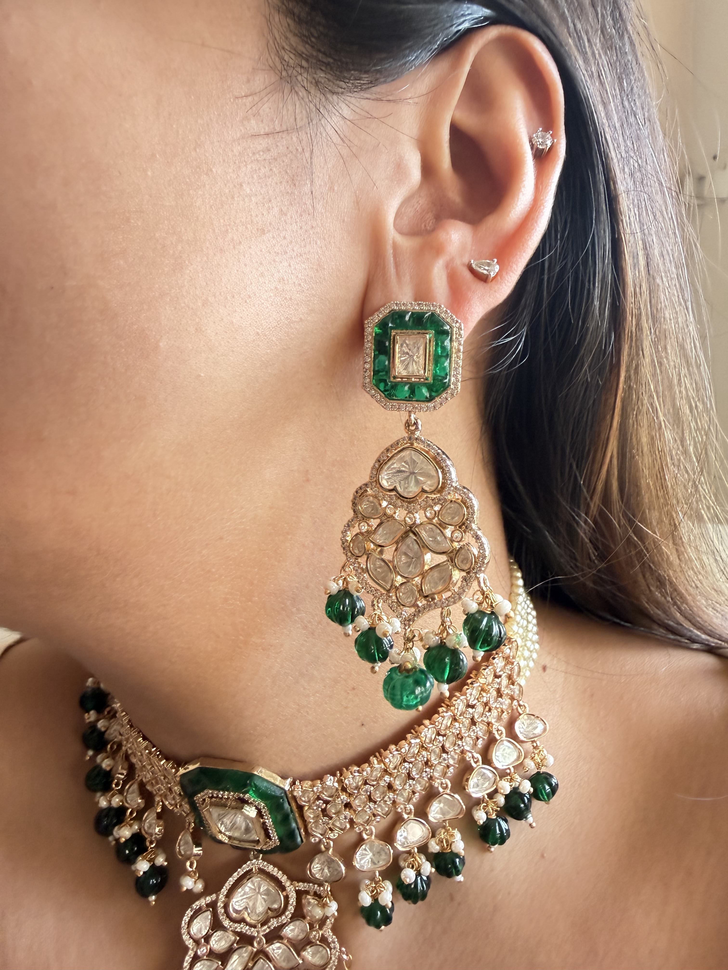 RAGINI GREEN NECKLACE SET