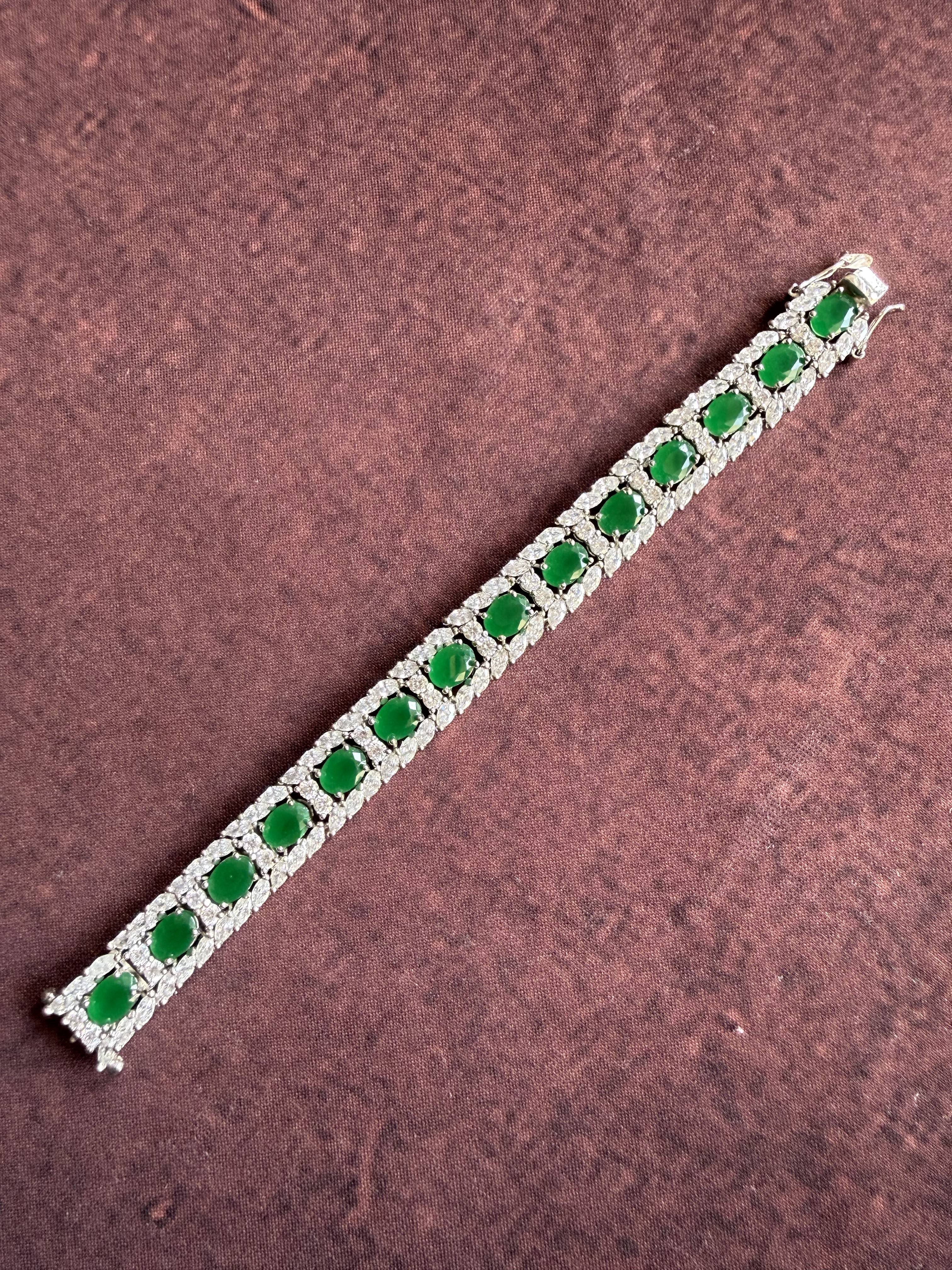 TANYA GREEN TENNIS BRACELET