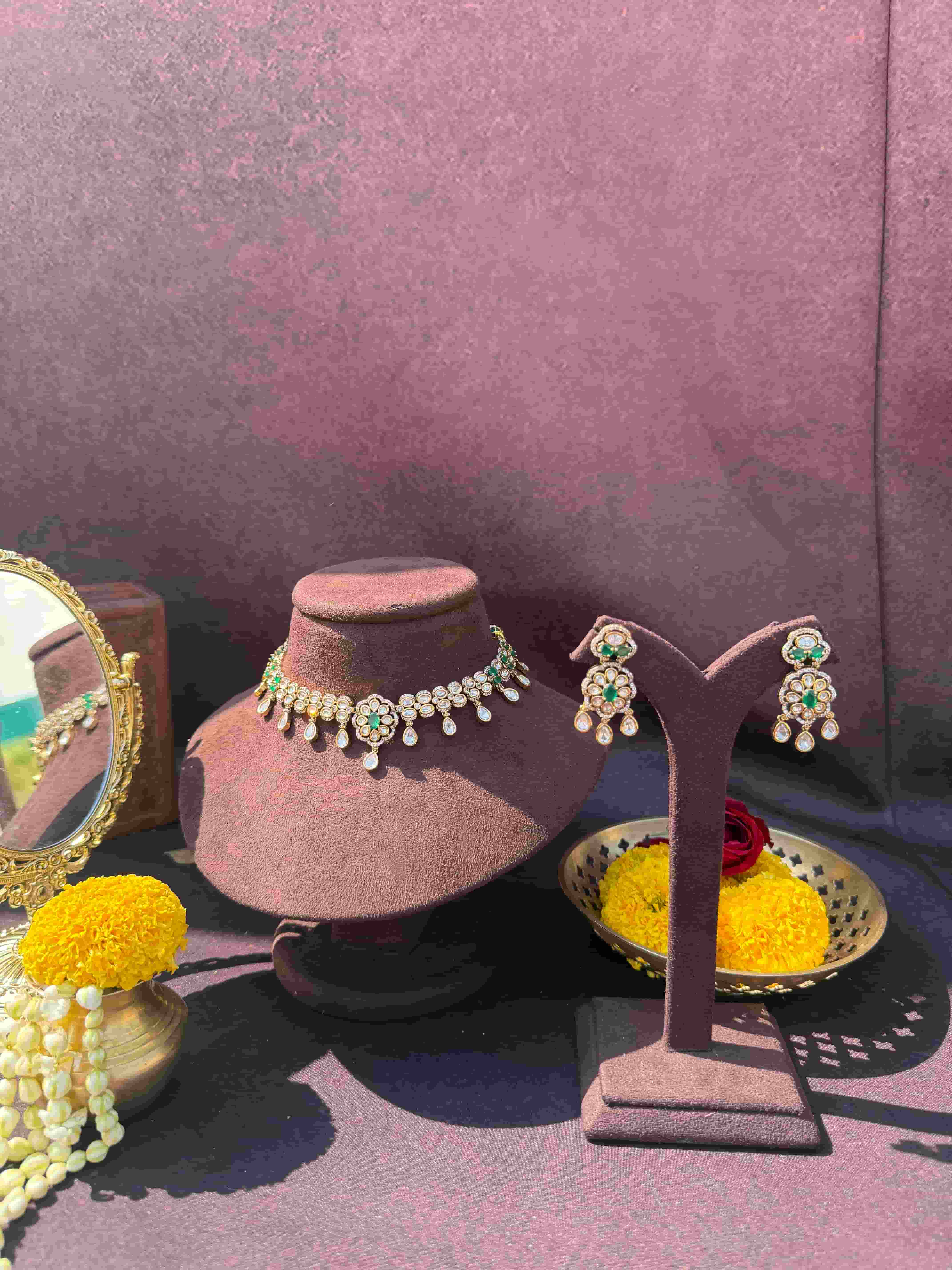 RAGINI MOISSANITE POLKI SET