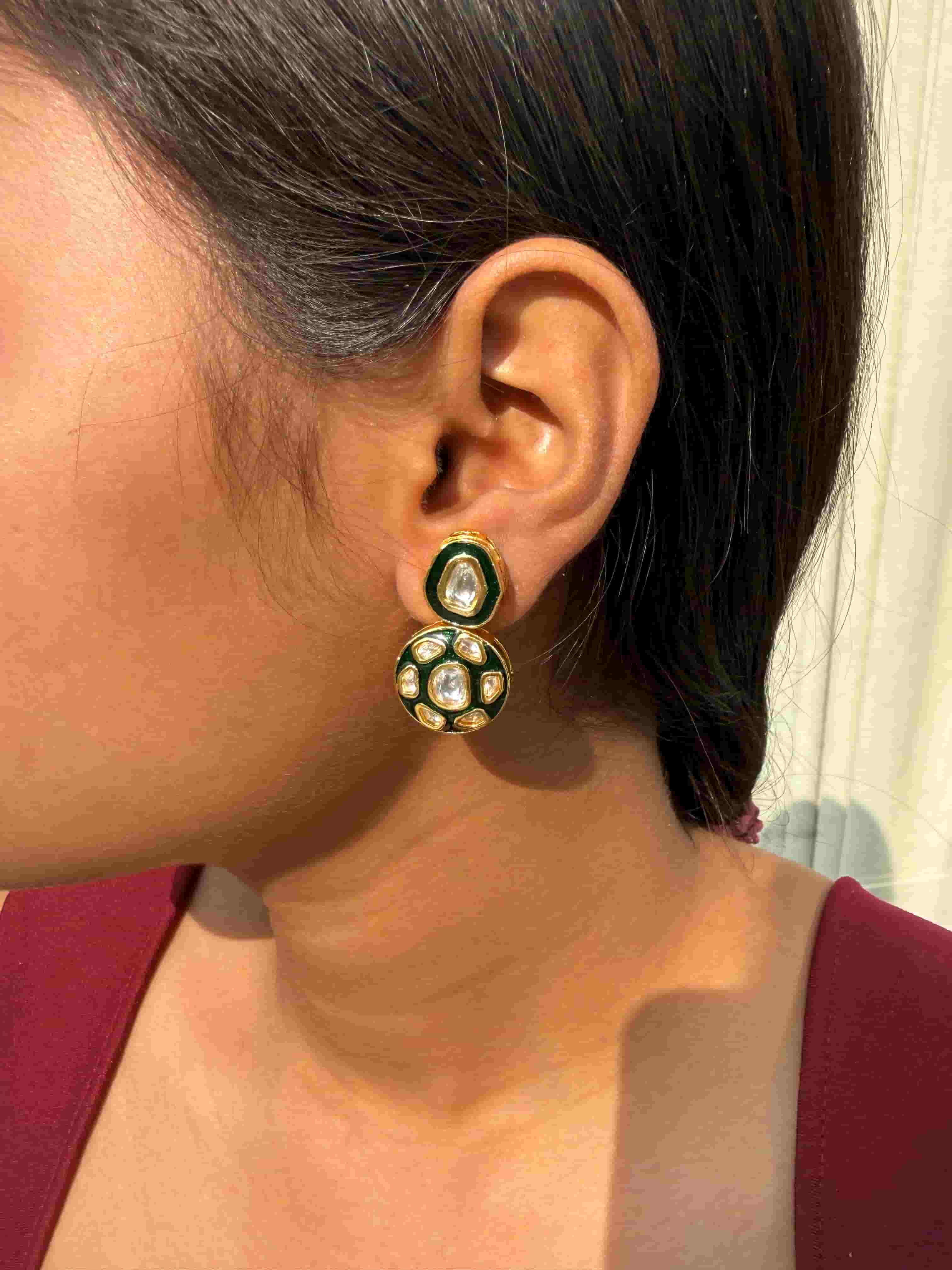 kasish polki earring