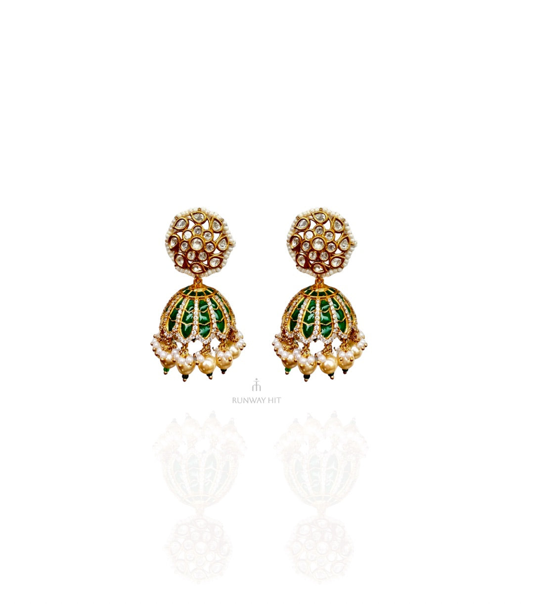 POULOMI GREEN JHUMKA