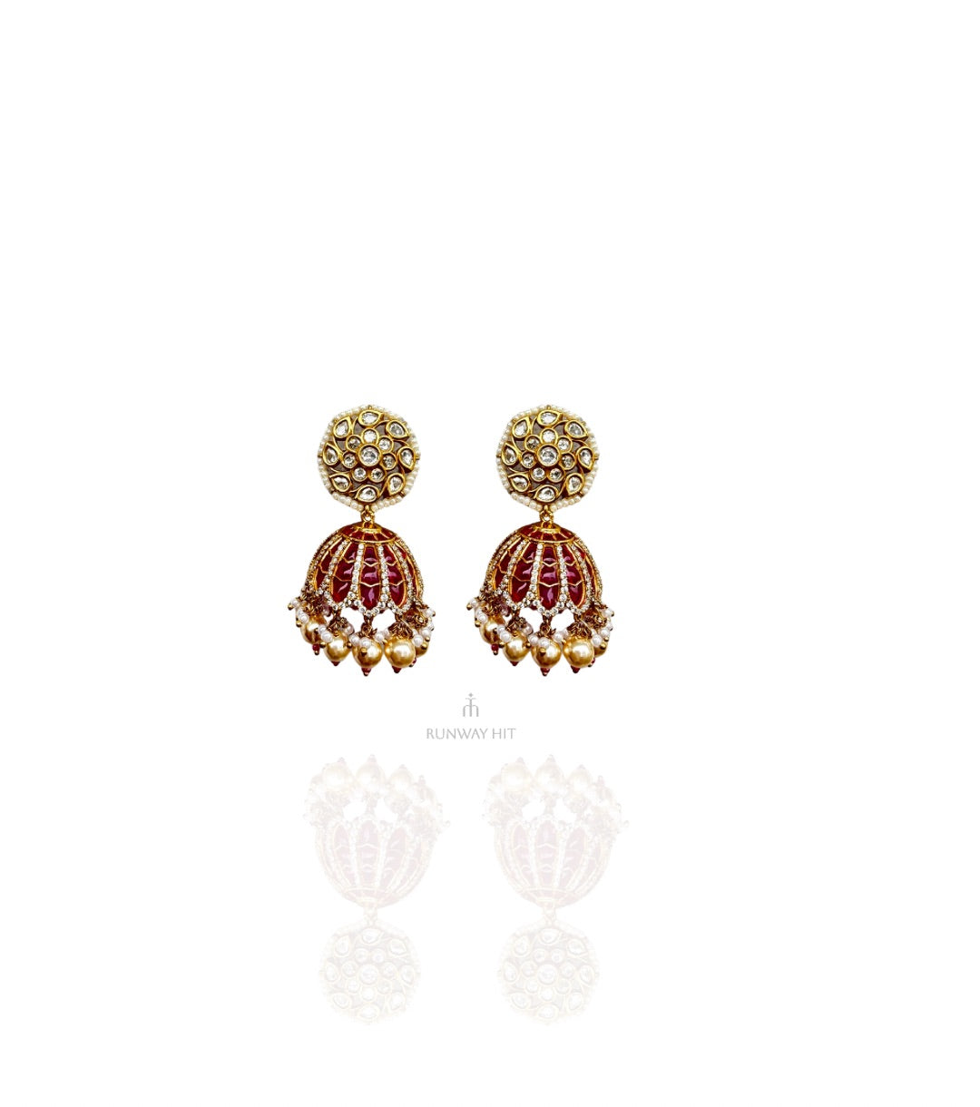 Poulomi Red Jhumka