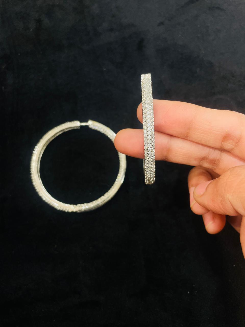 DIAMOND BIG HOOPS