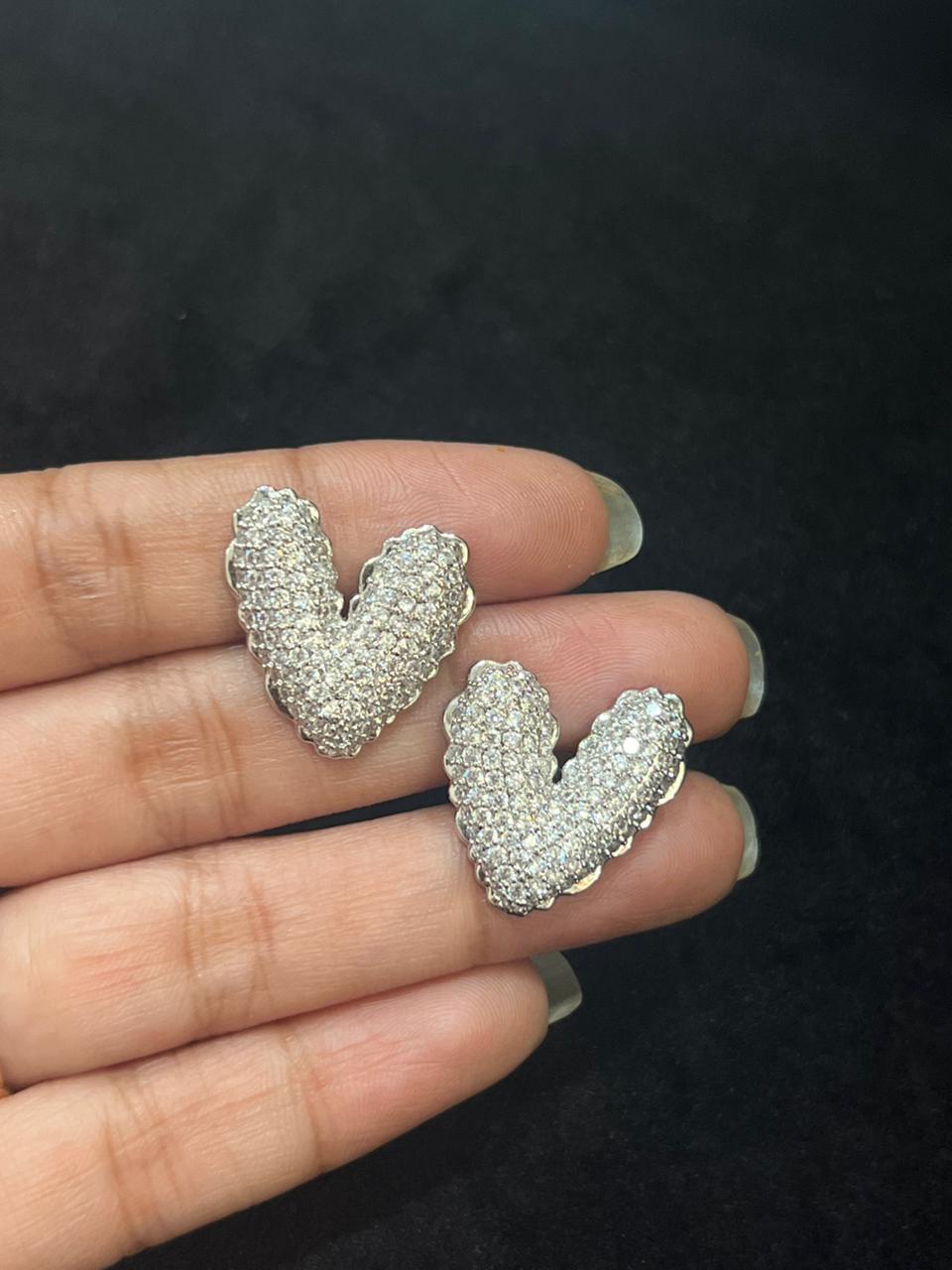 MINI 92.5 SILVER HEART STUD