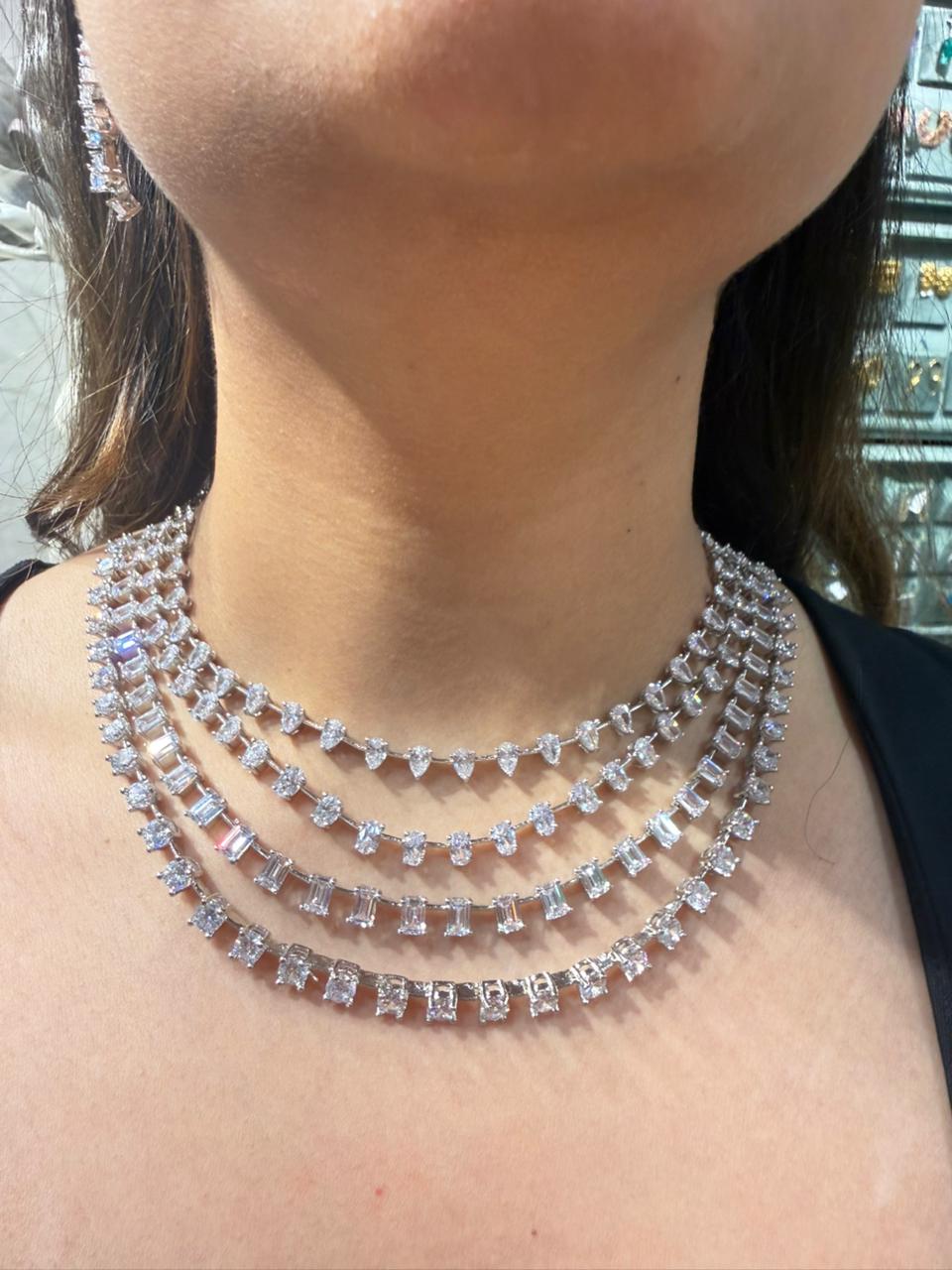 METELDA FOUR LAYER DIAMOND SET