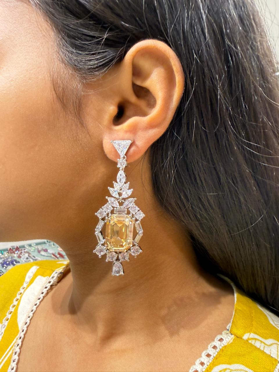 DORAN CITRINE DIAMOND EARRING