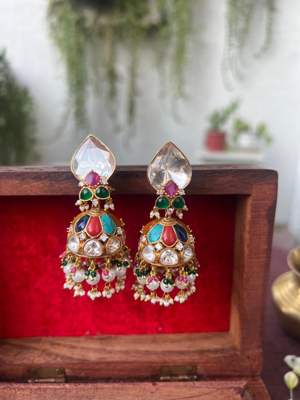 SIDHIKSHA NAVRATNA JHUMKA