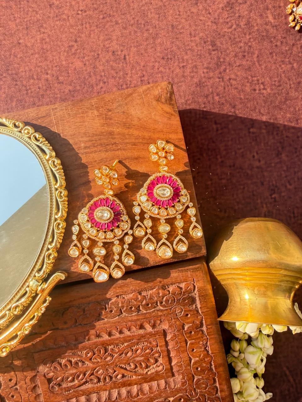 SAHIRA MOISSANTE POLKI EARRINNG