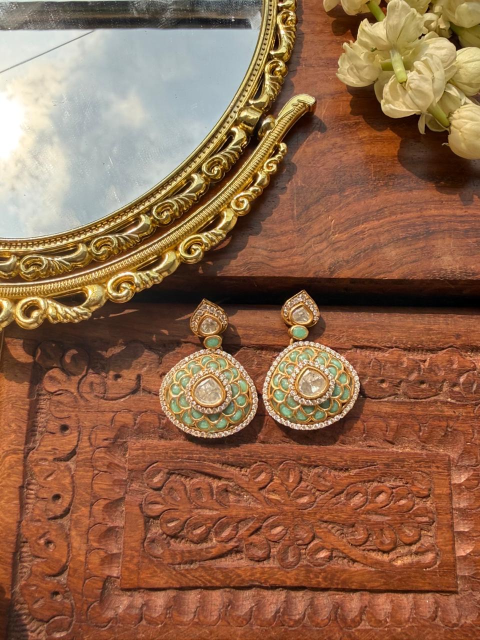 SHALINI MINT GREEN EARRING