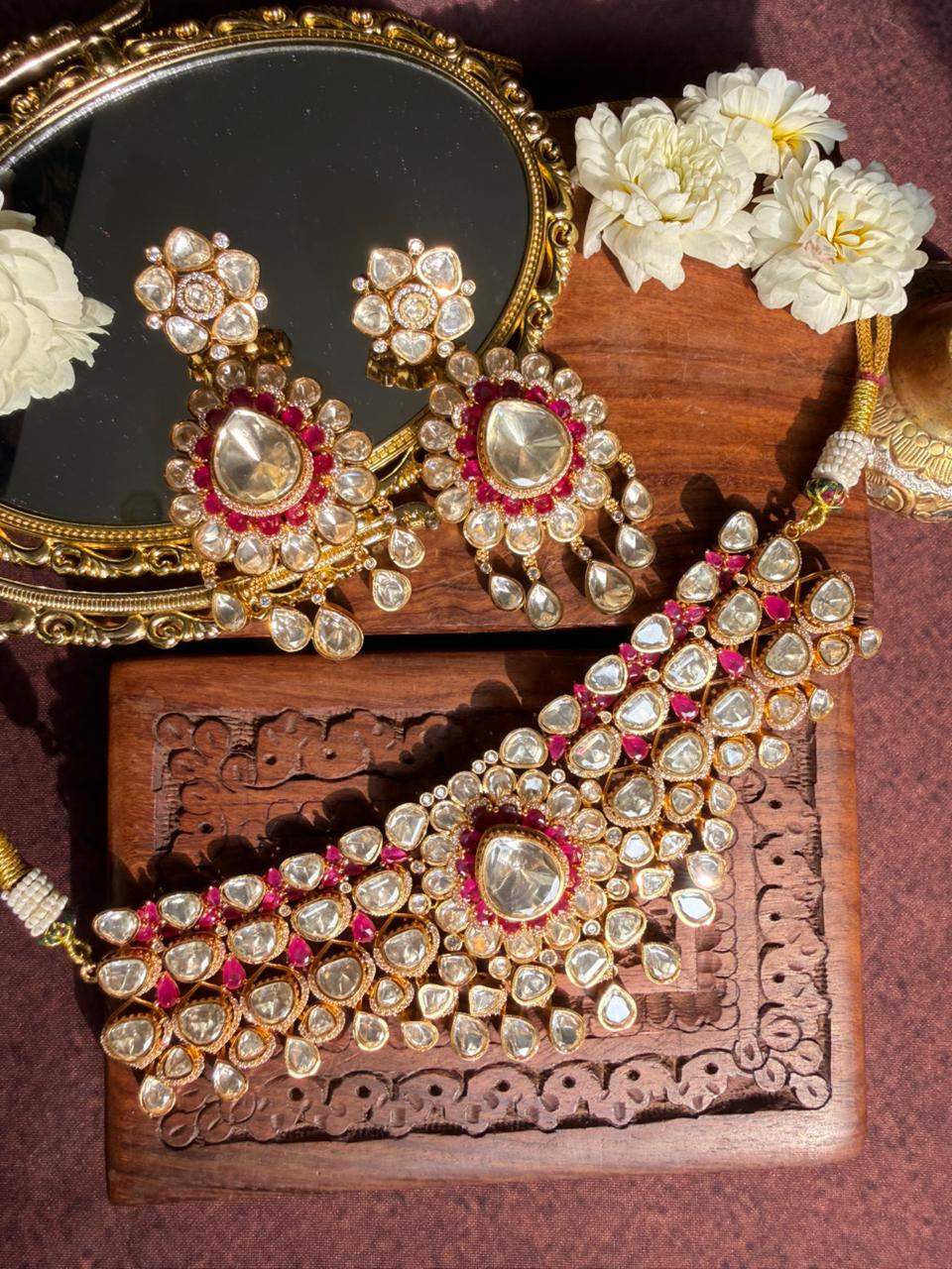 GIRISA MOISSANITE POLKI SET
