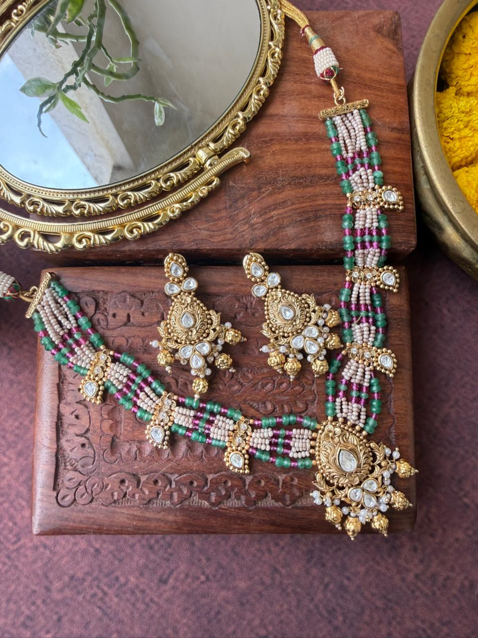 RAVI POLKI NECKLACE SET