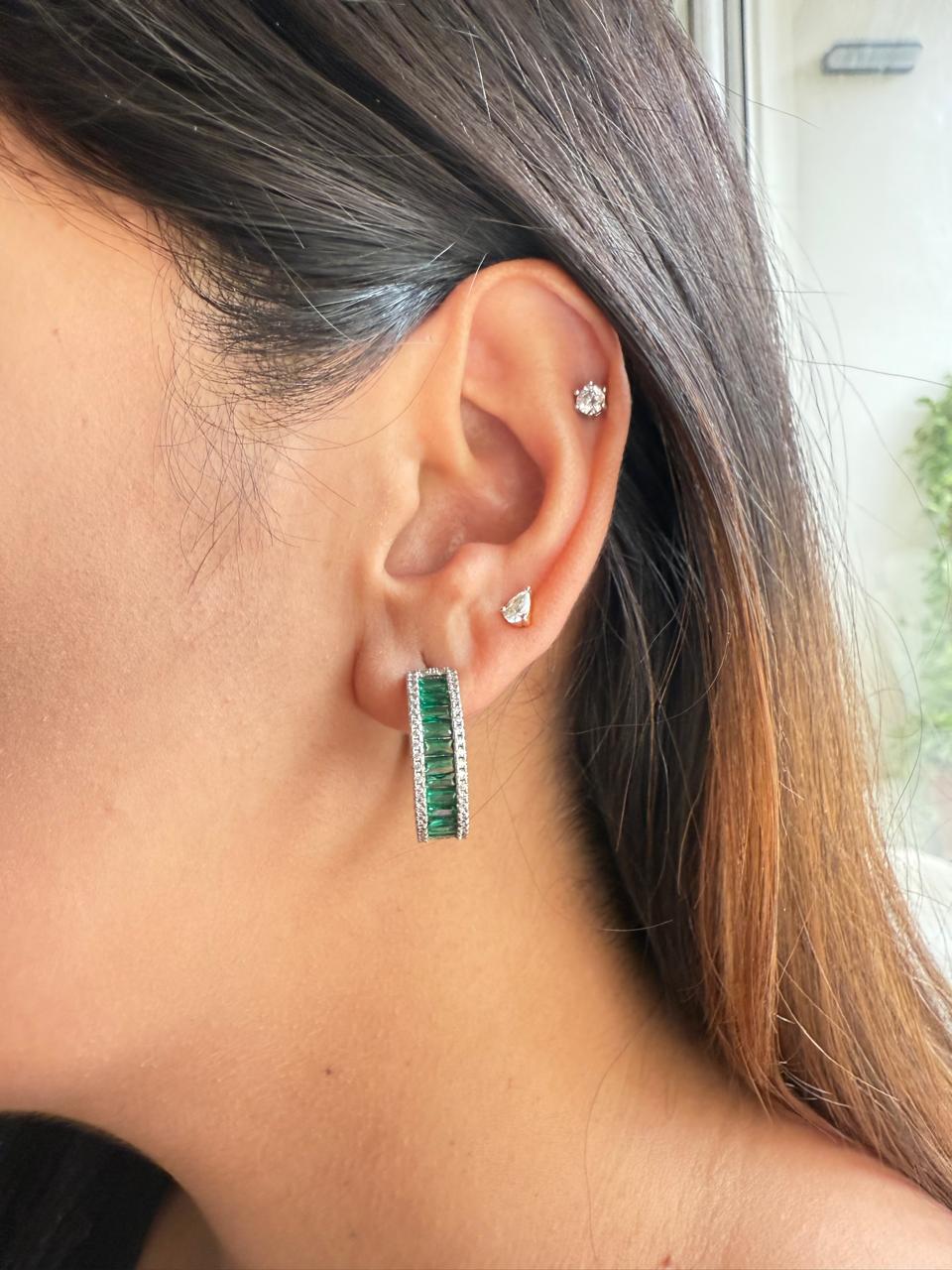 FIONA PINK 92.5 SILVEER HOOPS