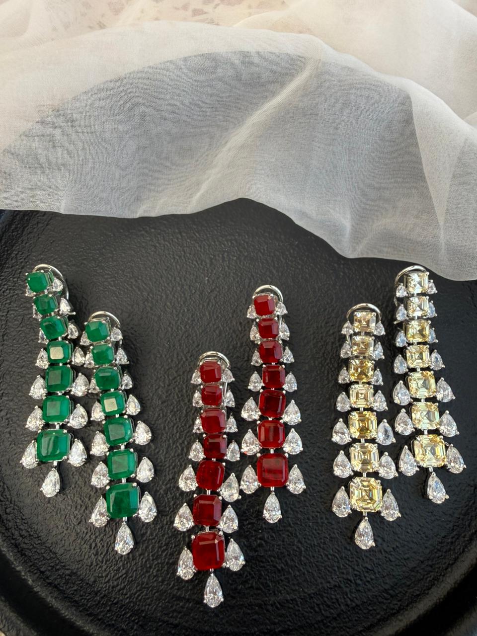 GEORGIA COLORED MOISSANITE DIAMOND EARRING