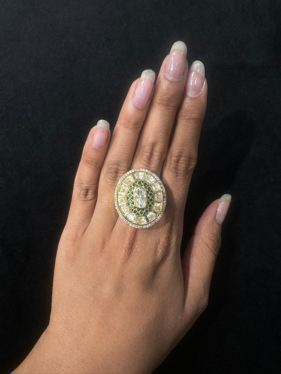 RASHIKA MOISSANITE POLKI RING