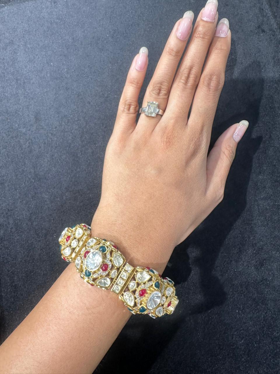 KUISHA REAL MOISSANITE POLKI BRACELET