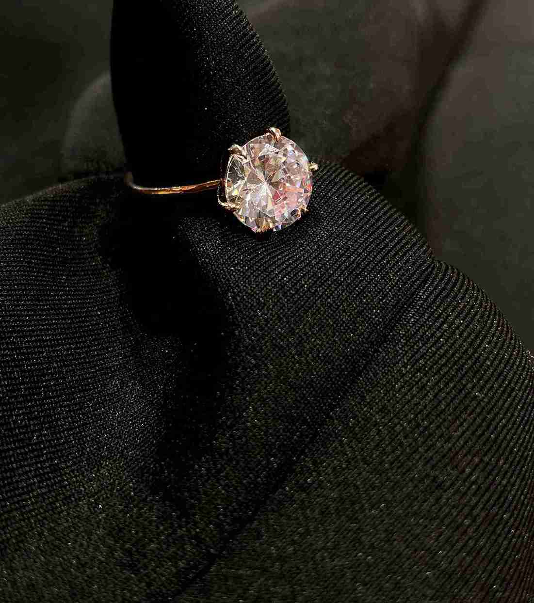 DORA SOLITAIRE ROSE GOLD RING image 0
