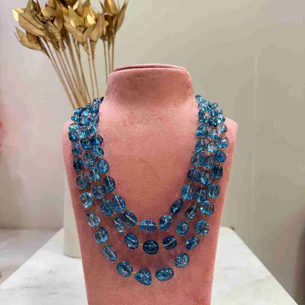 Turquoise 3 Line Mala image 0